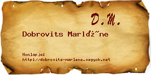 Dobrovits Marléne névjegykártya